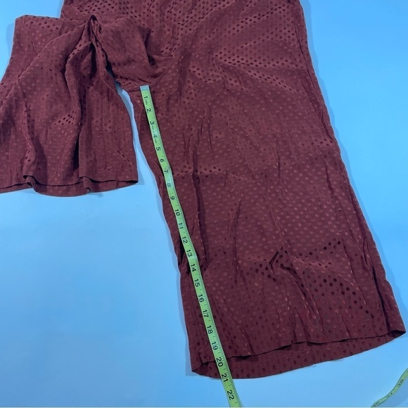 Dolan Left Coast Wide Leg Satin Pants Crop Polka Dots - Picture 9 of 9